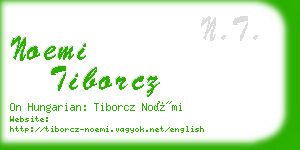 noemi tiborcz business card